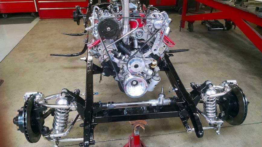 1931 Ford Tudor Model A hot rod frame engine