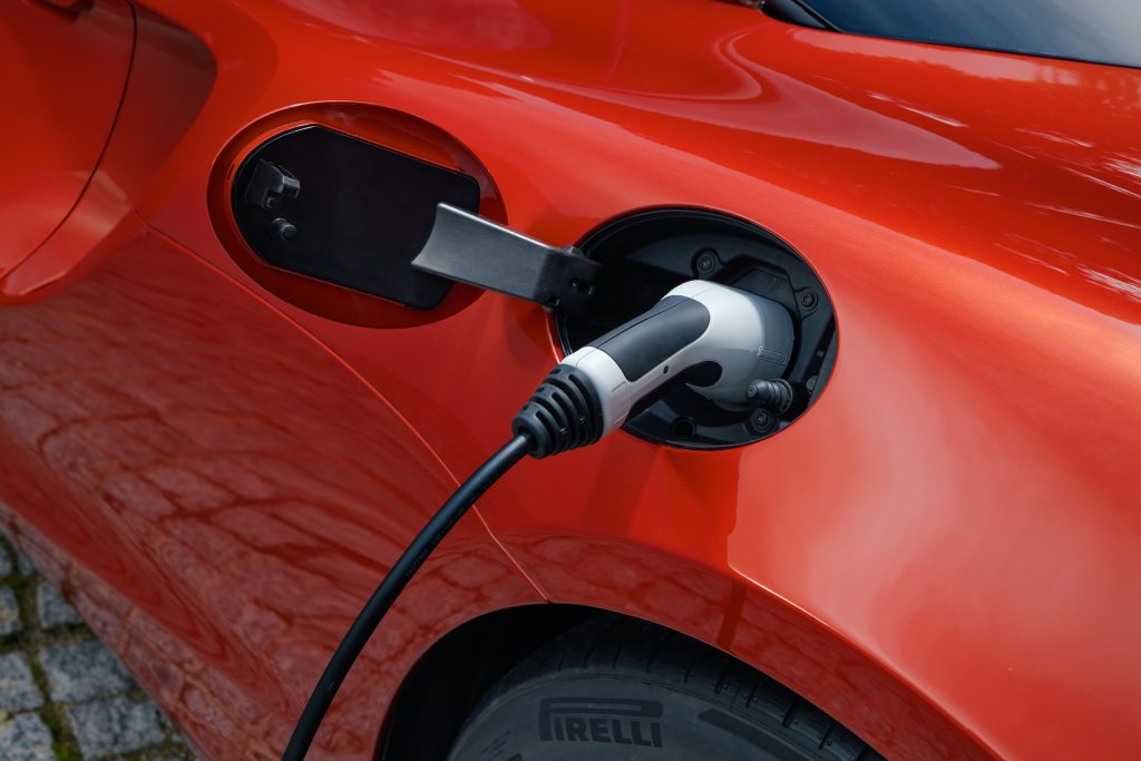 McLaren Artura orange charging detail