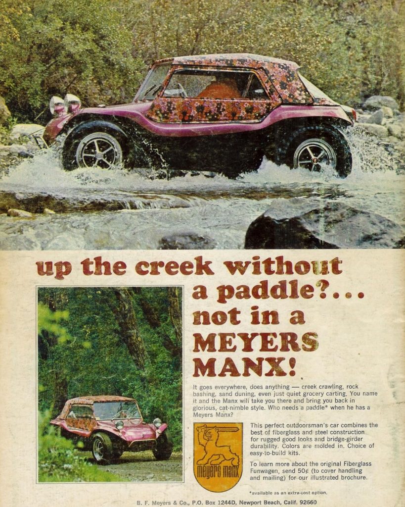 Meyers Manx Fiberglass Dune Buggy Vintage Ad