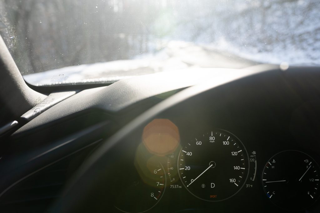 2021 Mazda 3 2.5T AWD interior dash gauges detail
