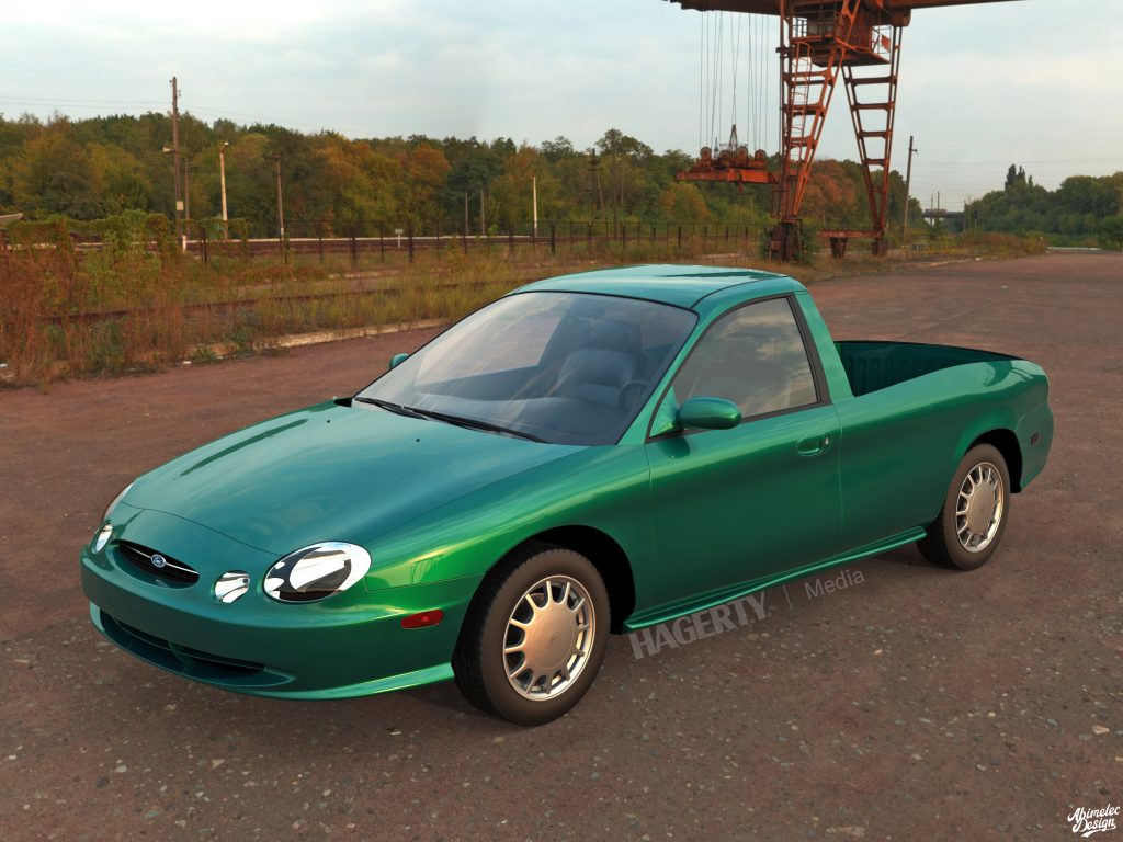 Ford Taurus Ranchero Render front three-quarter green