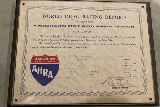 1970 Plymouth Road Runner AHRA record