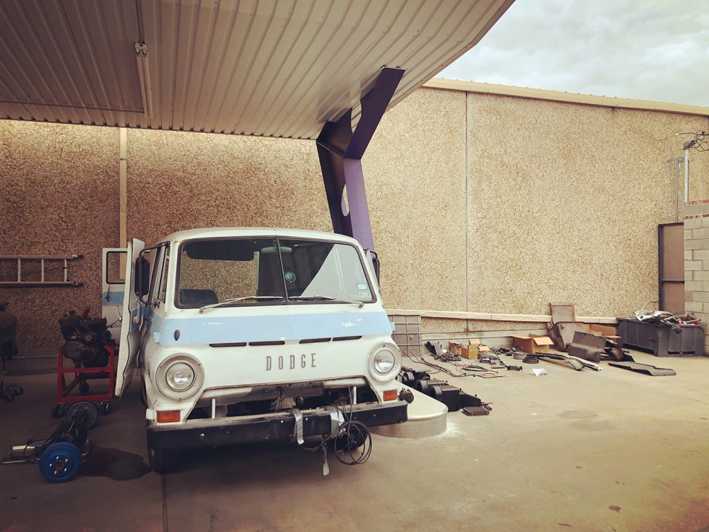 A100 Van front under roof