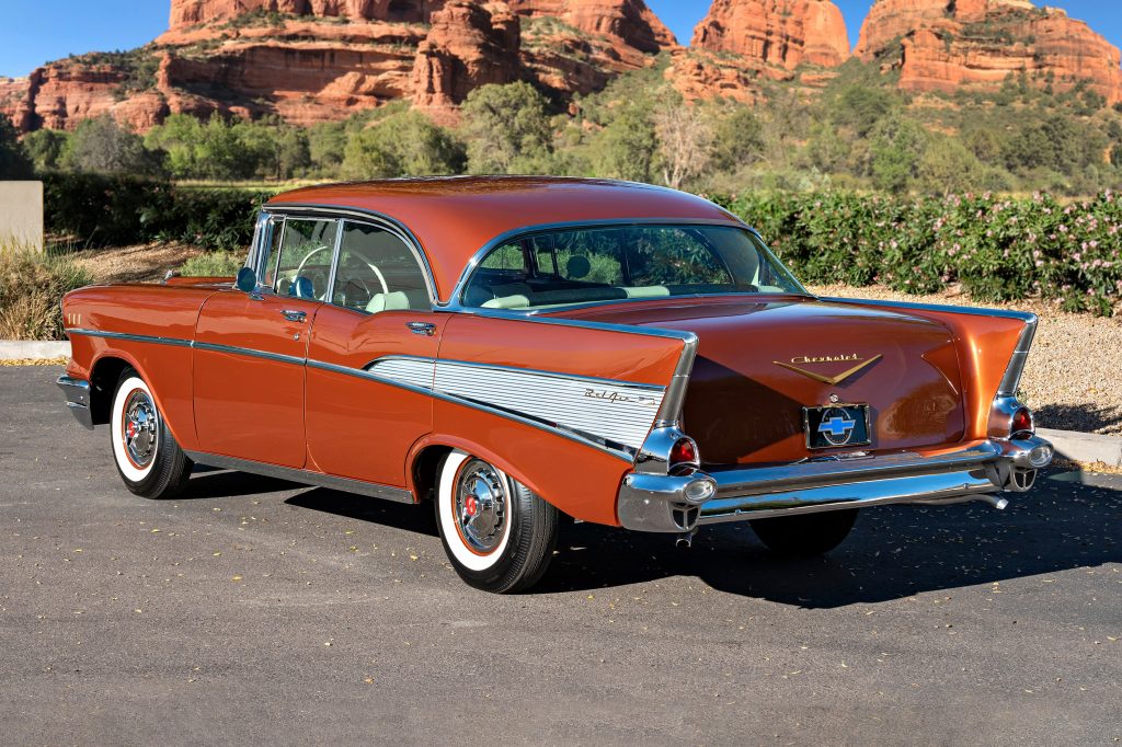 1957 Chevrolet Bel Air Convertible rear three-quarter