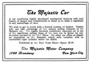 Majestic 1917 print announcement