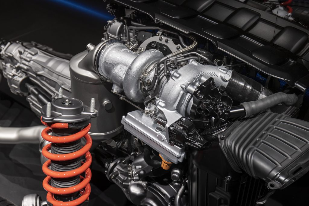 Mercedes-AMG Electrification MGU-H turbo on rolling chassis