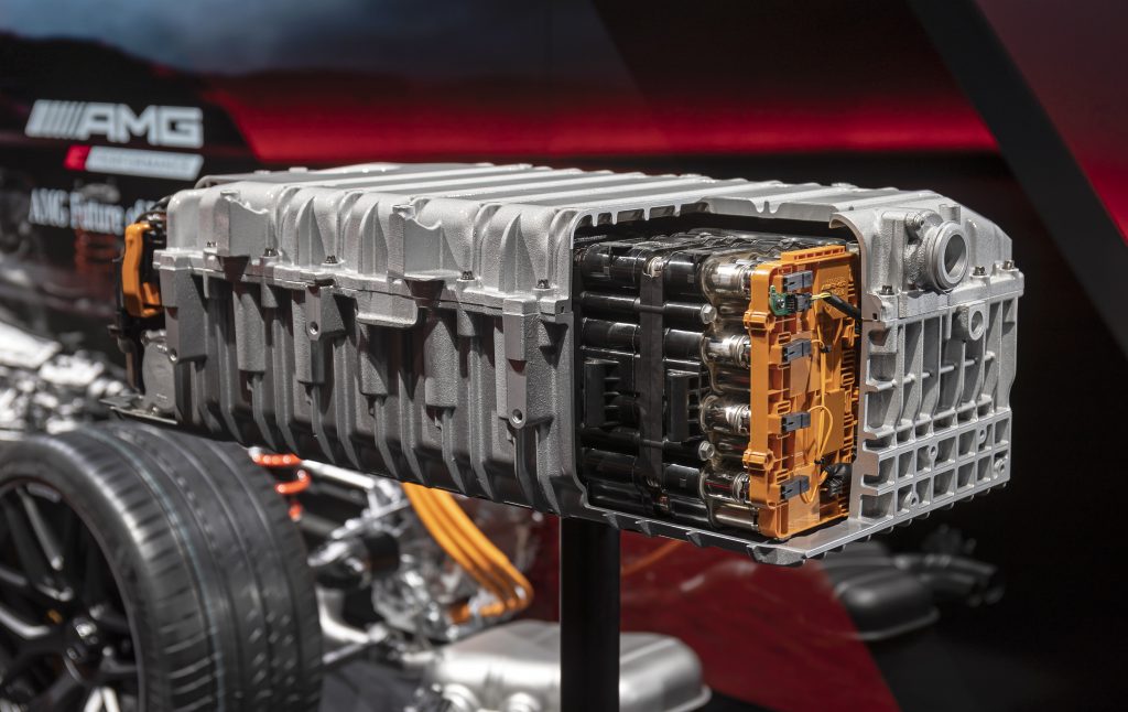 Mercedes-AMG Electrification battery cut away