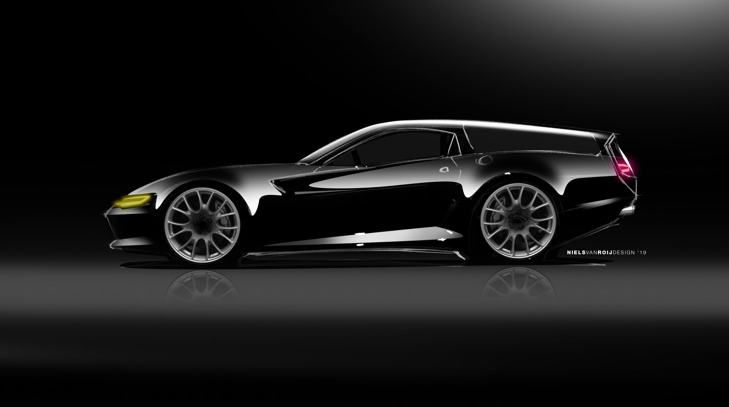 Niels van Roij Design - Daytona Shooting Brake Hommage ideation 1