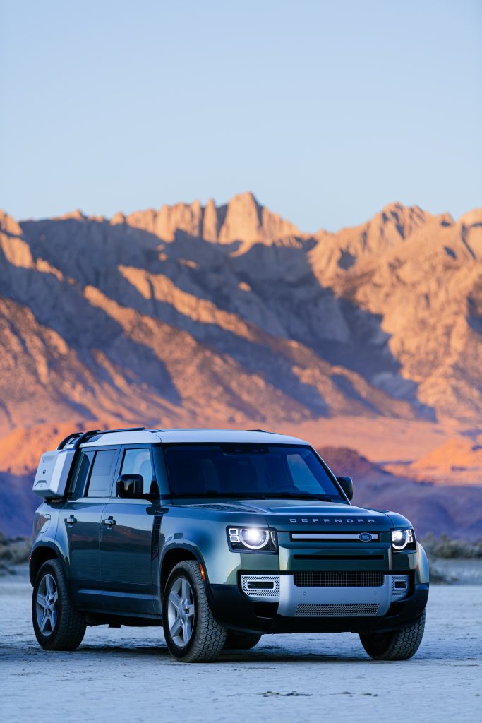 land rover defender front three-quarter vertical