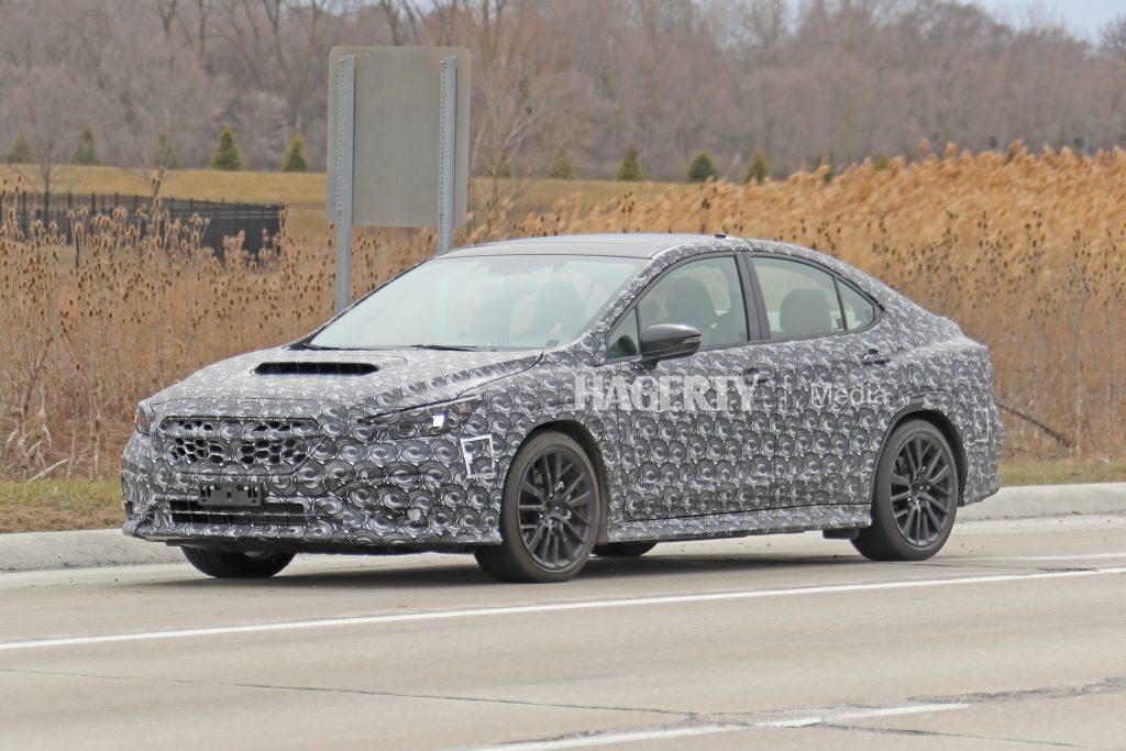 New Subaru WRX spy front three-quarter