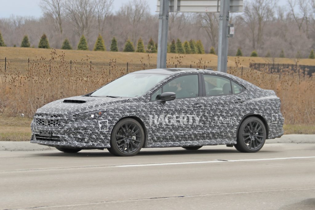 New Subaru WRX spy front three-quarter