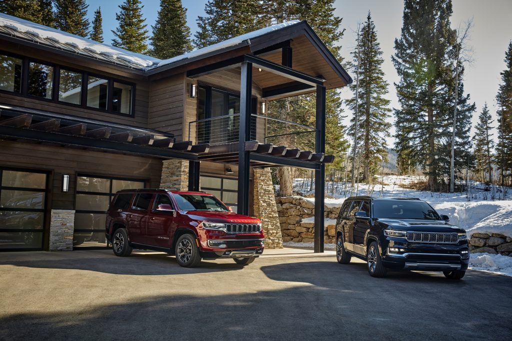 2022 Wagoneer and Grand Wagoneer front three quarter both