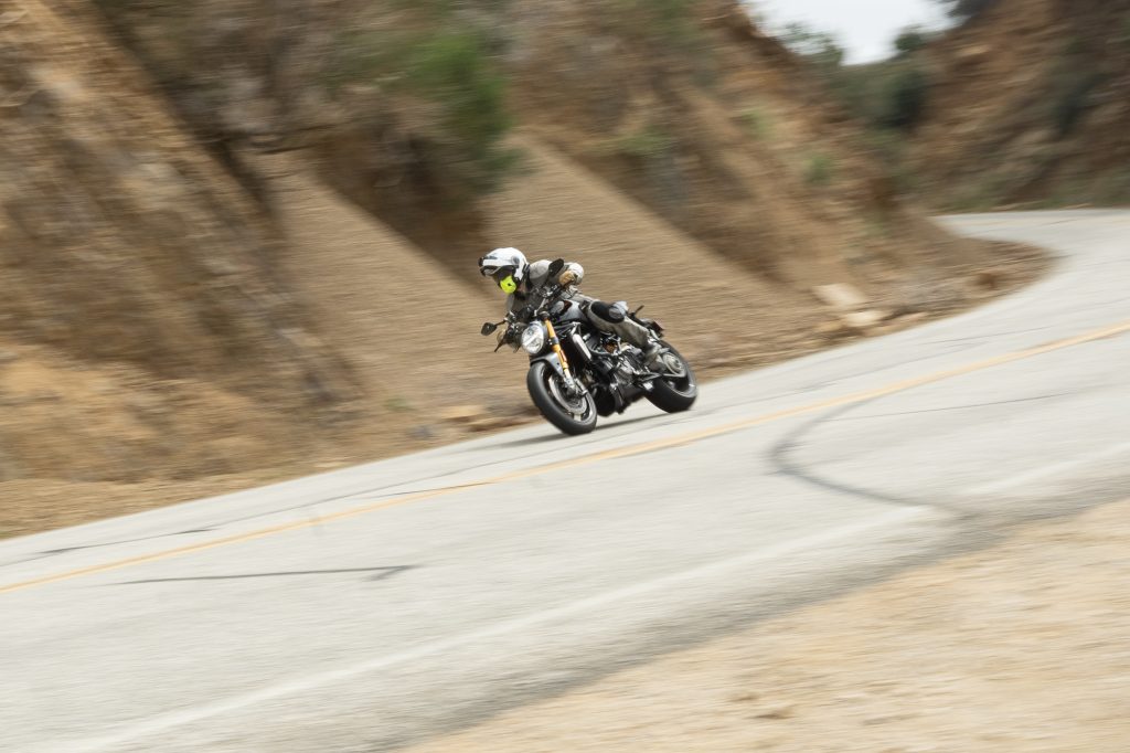 2021 Ducati Monster 1200 S cornering action