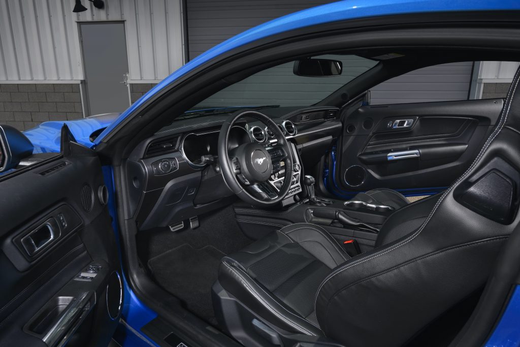 2021 Mustang Mach 1 blue interior driver side