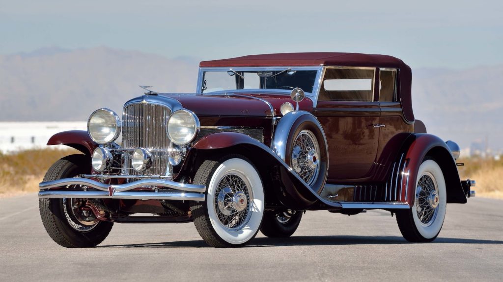 1930 Duesenberg Model SJ Rollston Convertible Victoria front