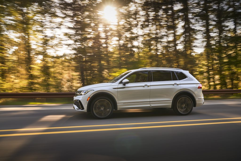 2022 VW Tiguan facelift rolling outside