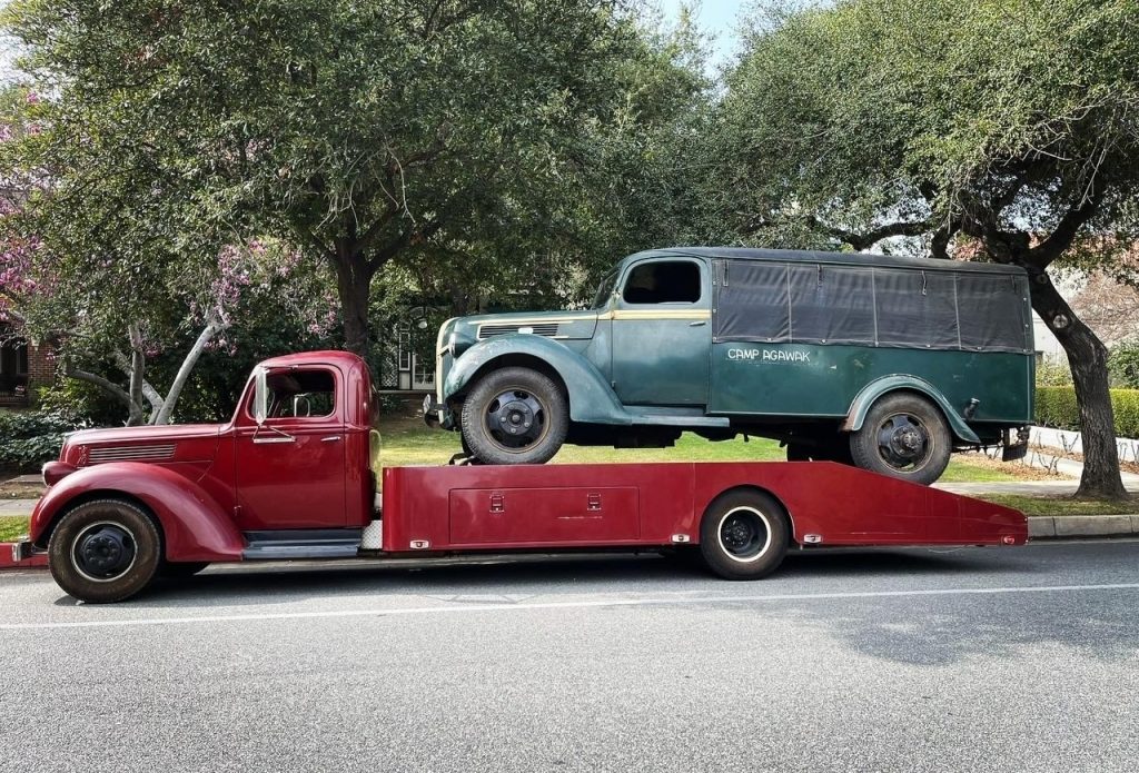 Camp Agawak 1941 Ford truck on vintage trailer