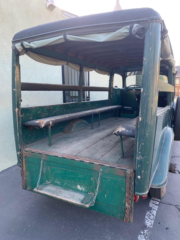 Camp Agawak 1941 Ford truck - rear gate open