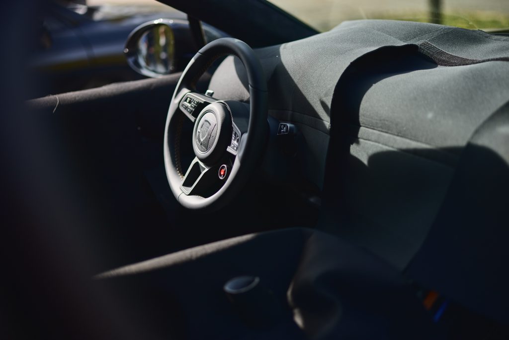 V-8 Cayenne prototype interior coverings