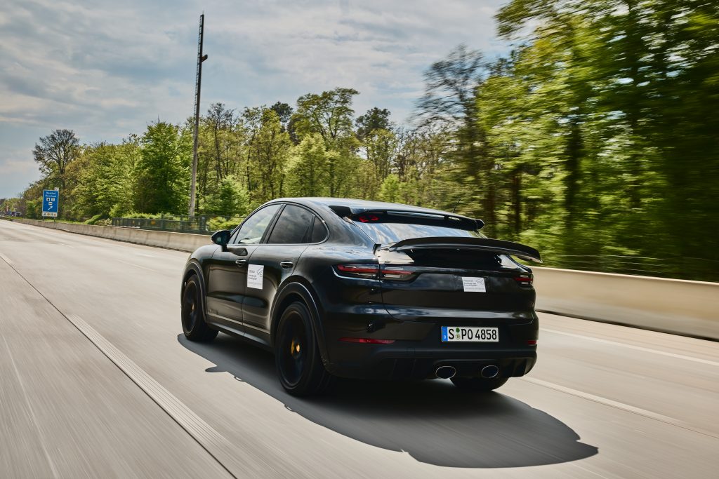V-8 Cayenne prototype rear three-quarter aero action
