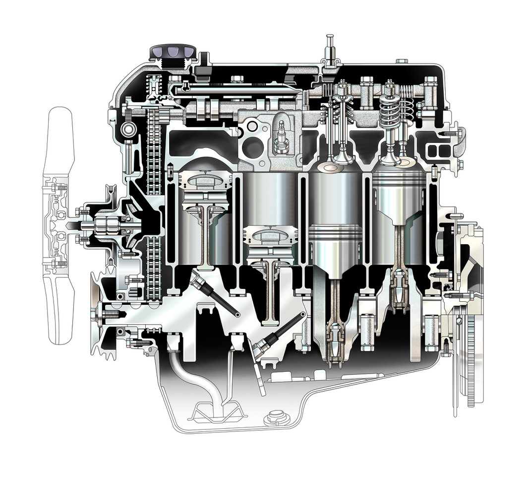 toyota 22R E drawing
