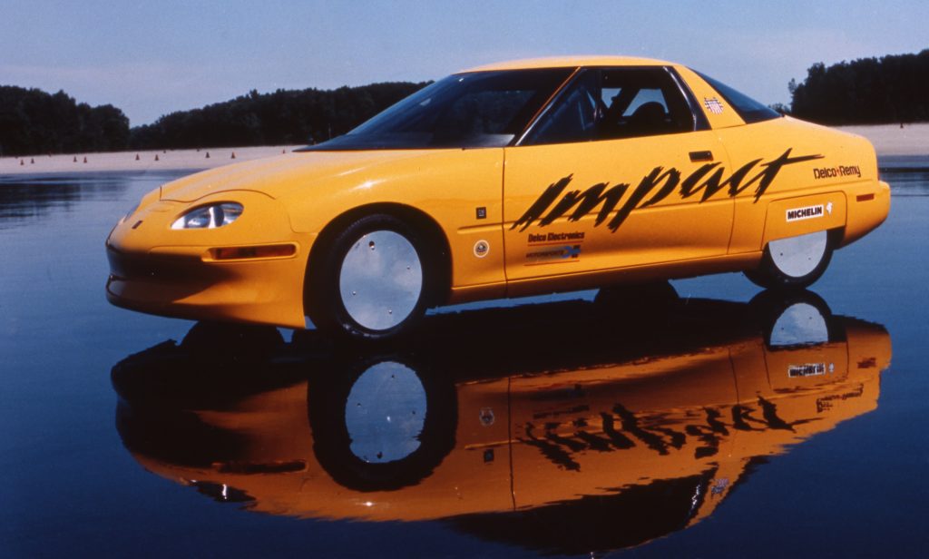 1990 GM Impact Electric Concept front three-quarter