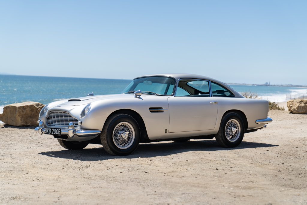 Neil Peart Aston Martin DB5 front three-quarter