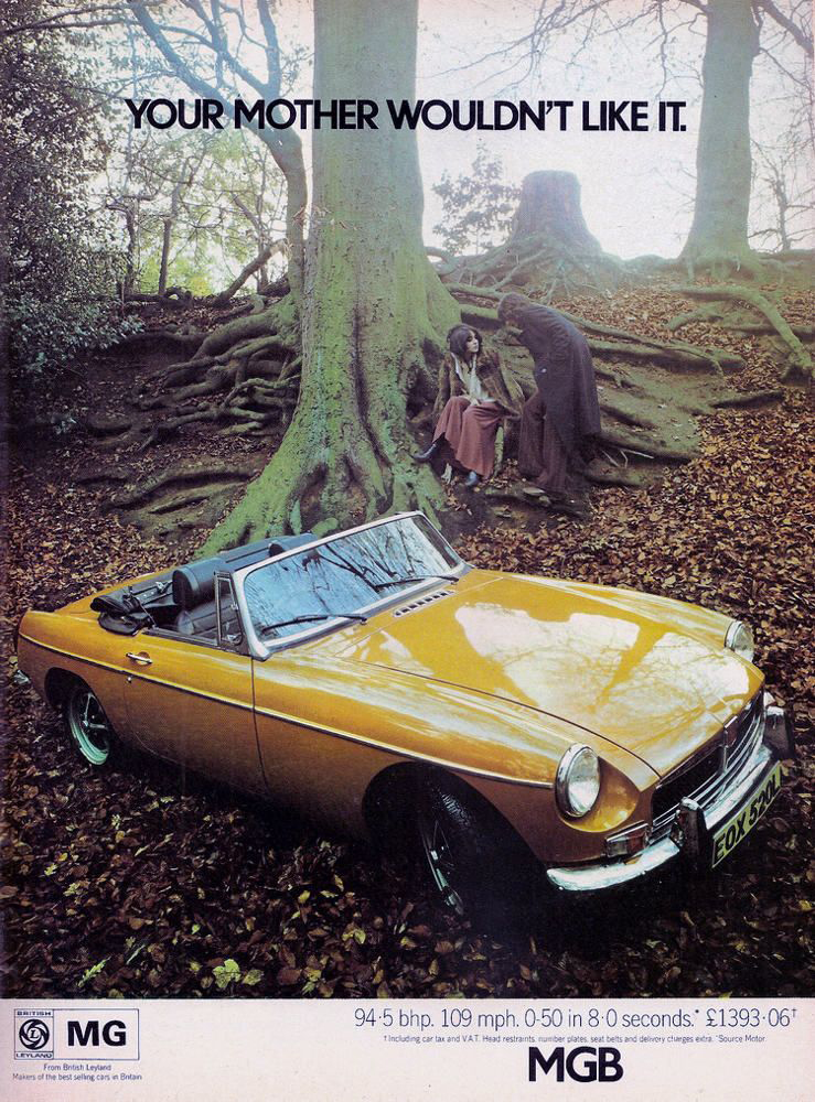 MG mgb vintage ad
