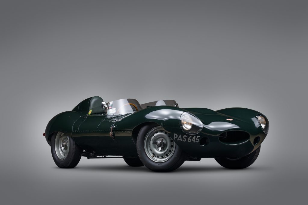 jaguar d-type front three-quarter