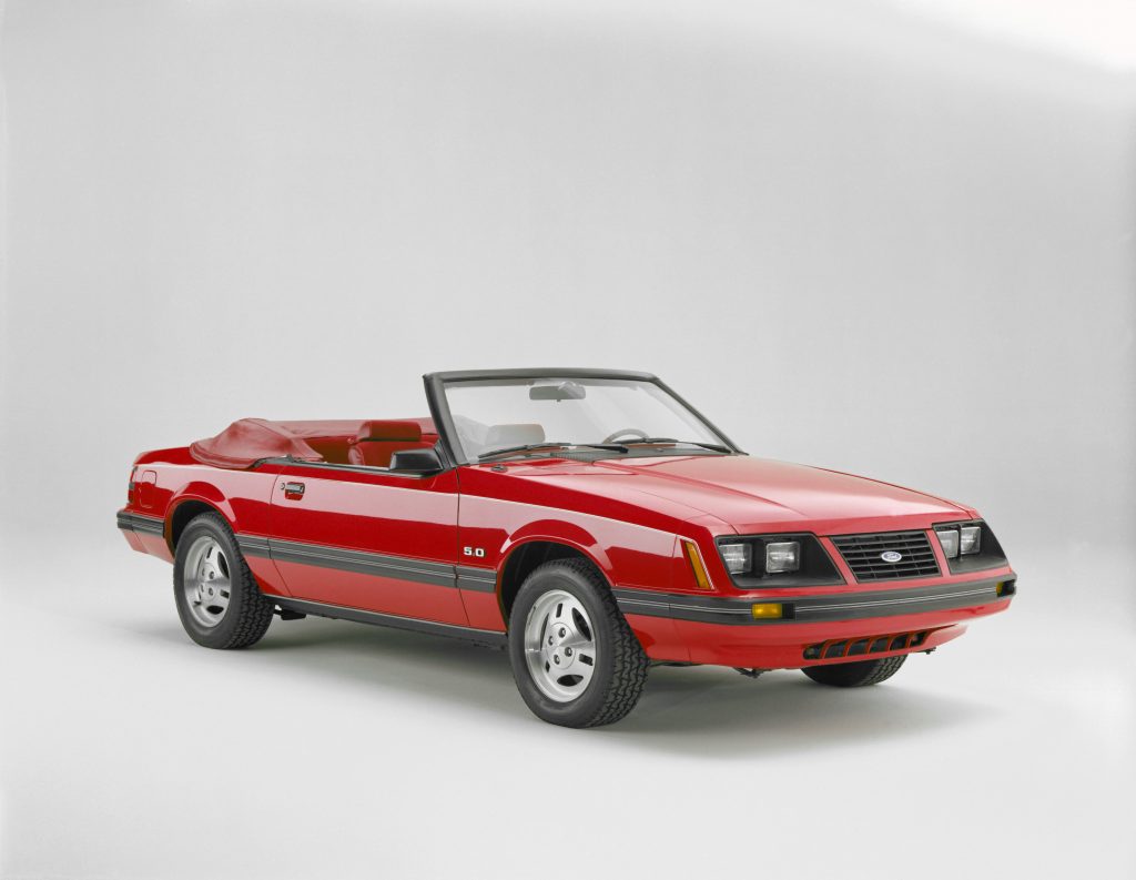 1983 Ford Mustang convertible front three-quarter