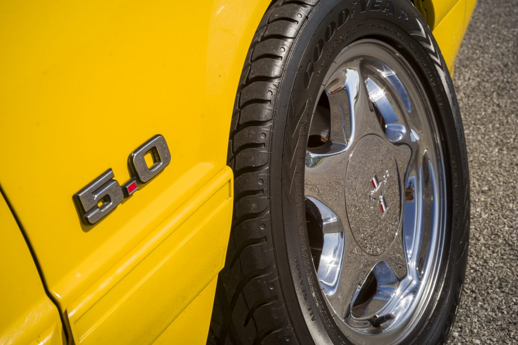 1993 Ford Mustang LX badge and wheel