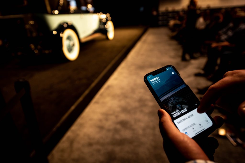 Hagerty insider phone app quoting at auction detail