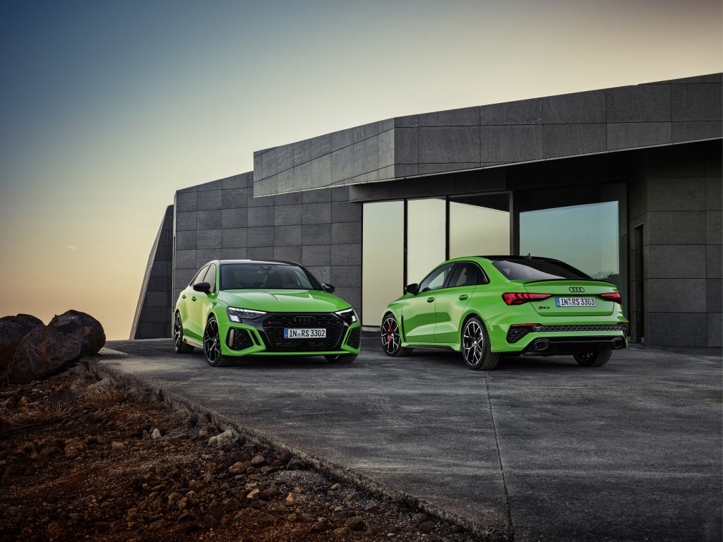 2022 audi rs 3 front rear