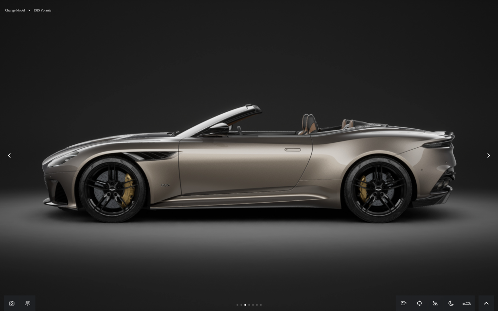 Aston Martin DBS in online configurator