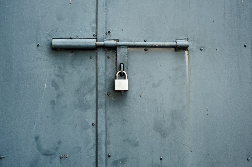 metal door padlock