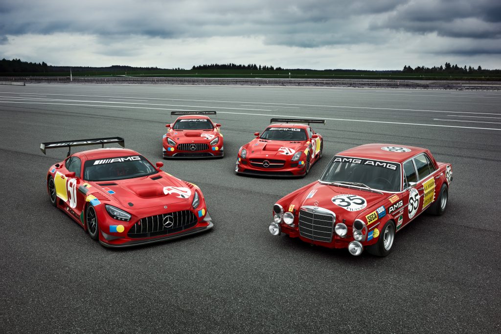 Mercedes-Benz Red Pig lookalikes 50 year Spa anniversary special editions AMG