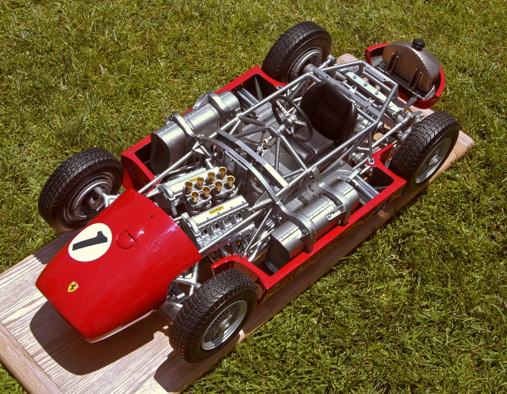 ferrari scale model overhead