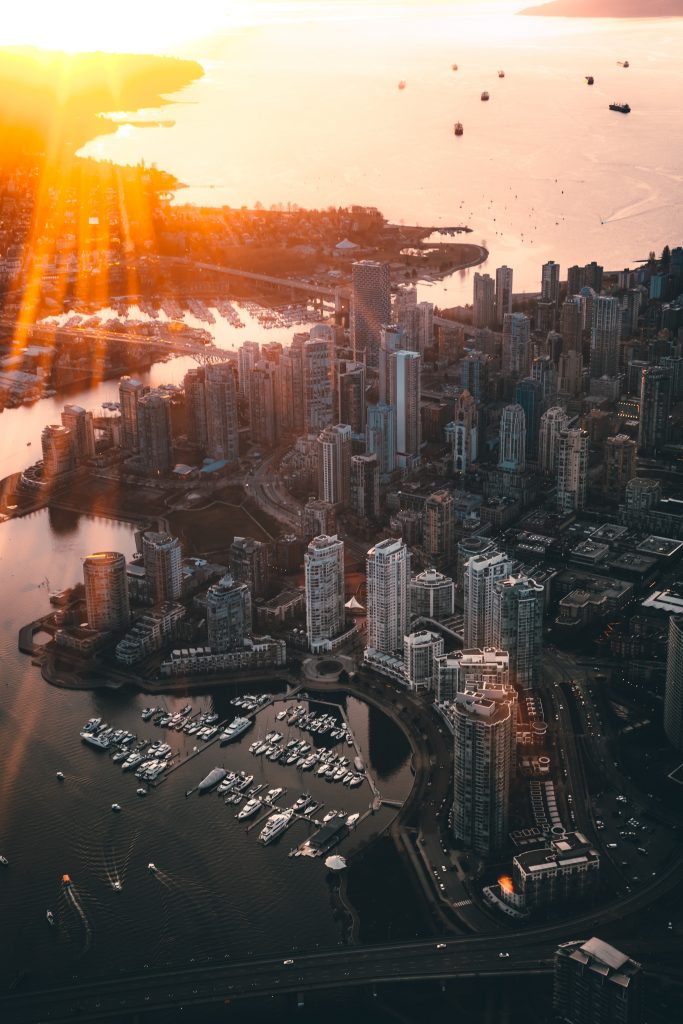 Vancouver city aerial