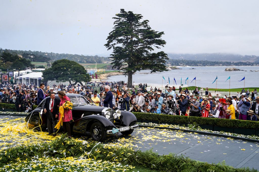 2021 Pebble Beach Best in Show - 1938 M-B Autobahn Kurier - Arturo and Deborah Keller reflect
