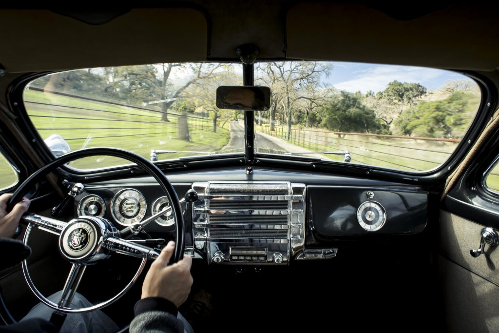 1946 Buick Special interior driving action