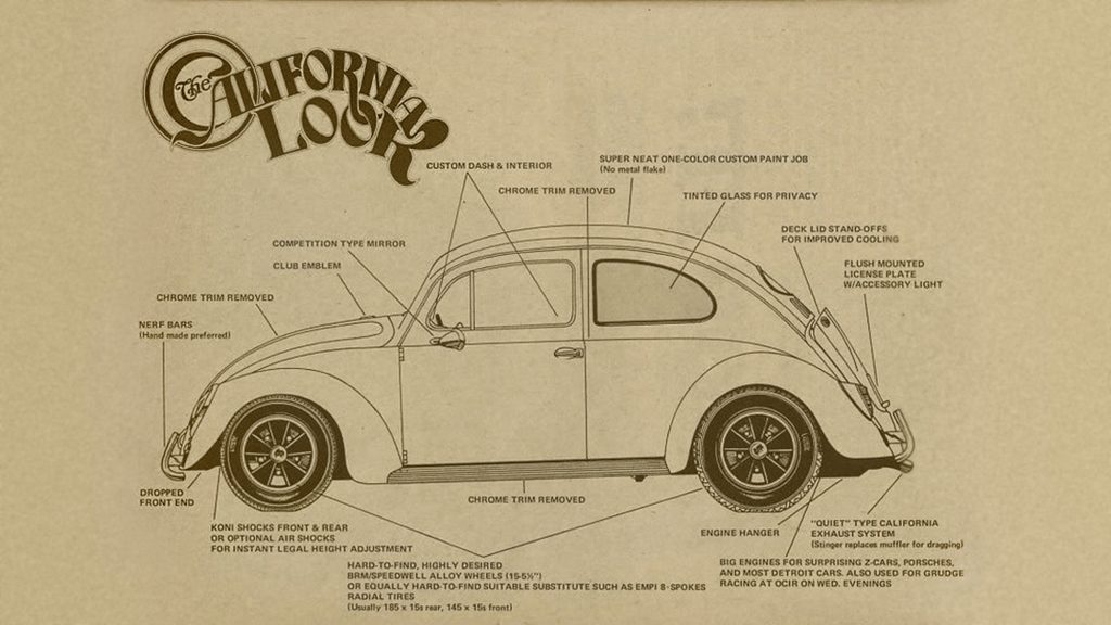 California Look VW Beetle graphic