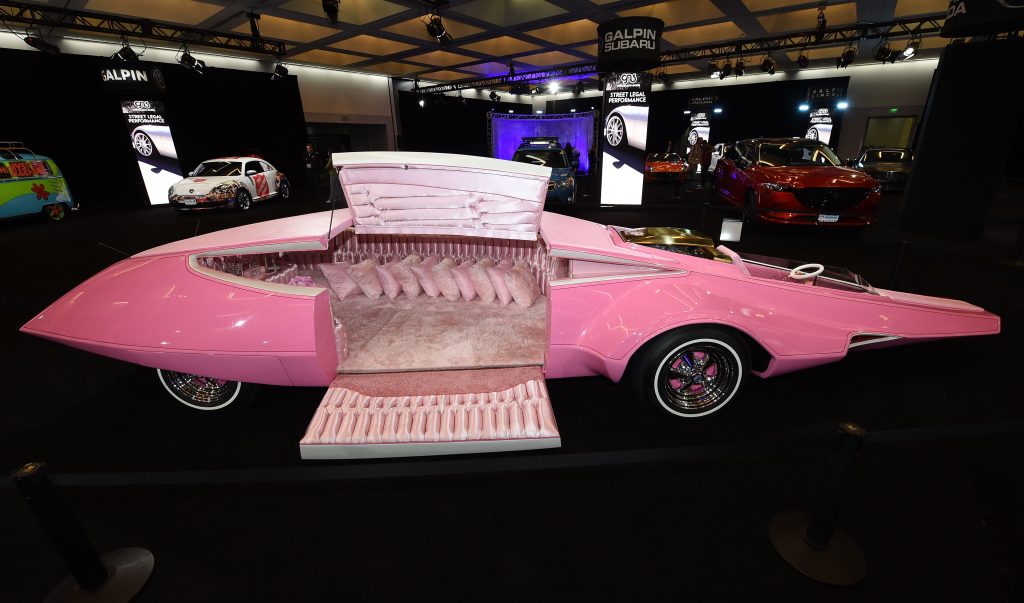 US-TRANSPORT-AUTO SHOW barris pink panther car