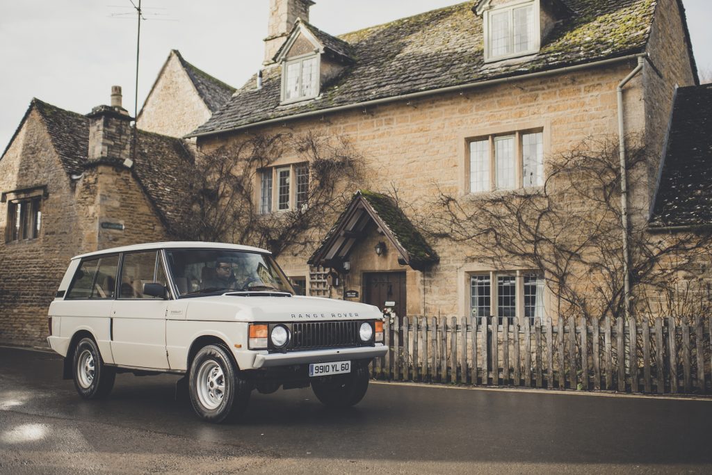 Range Rover Restomod front three-quarter