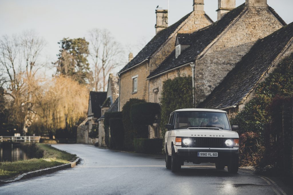 Range Rover Restomod front driving action