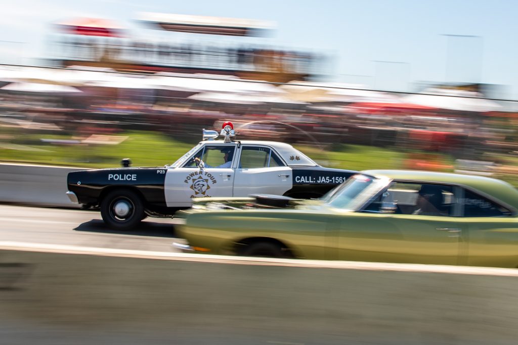 Roadkill Nights 2021 cop car drag race