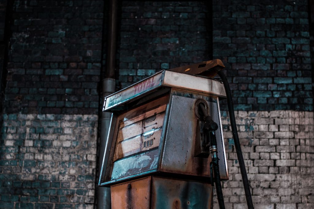 Old gas pump