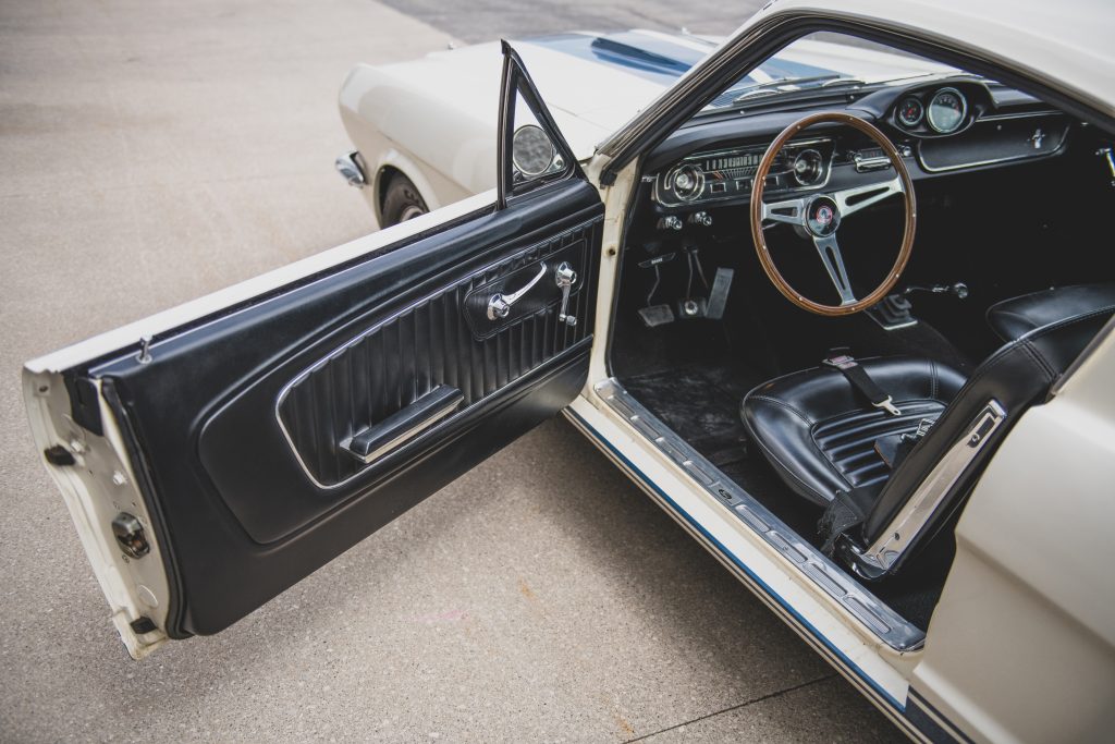 1965 Shelby GT350 open door interior