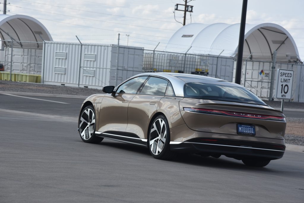 Lucid Air rear three-quarter