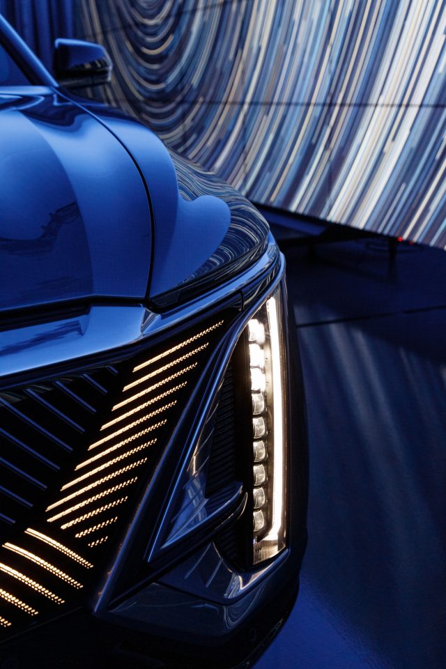 2023 Cadillac Lyriq front headlight detail