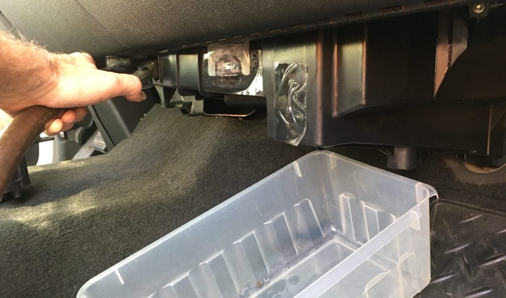 Rob Siegel - Mouse-infested truck - heater box - IMG_7271